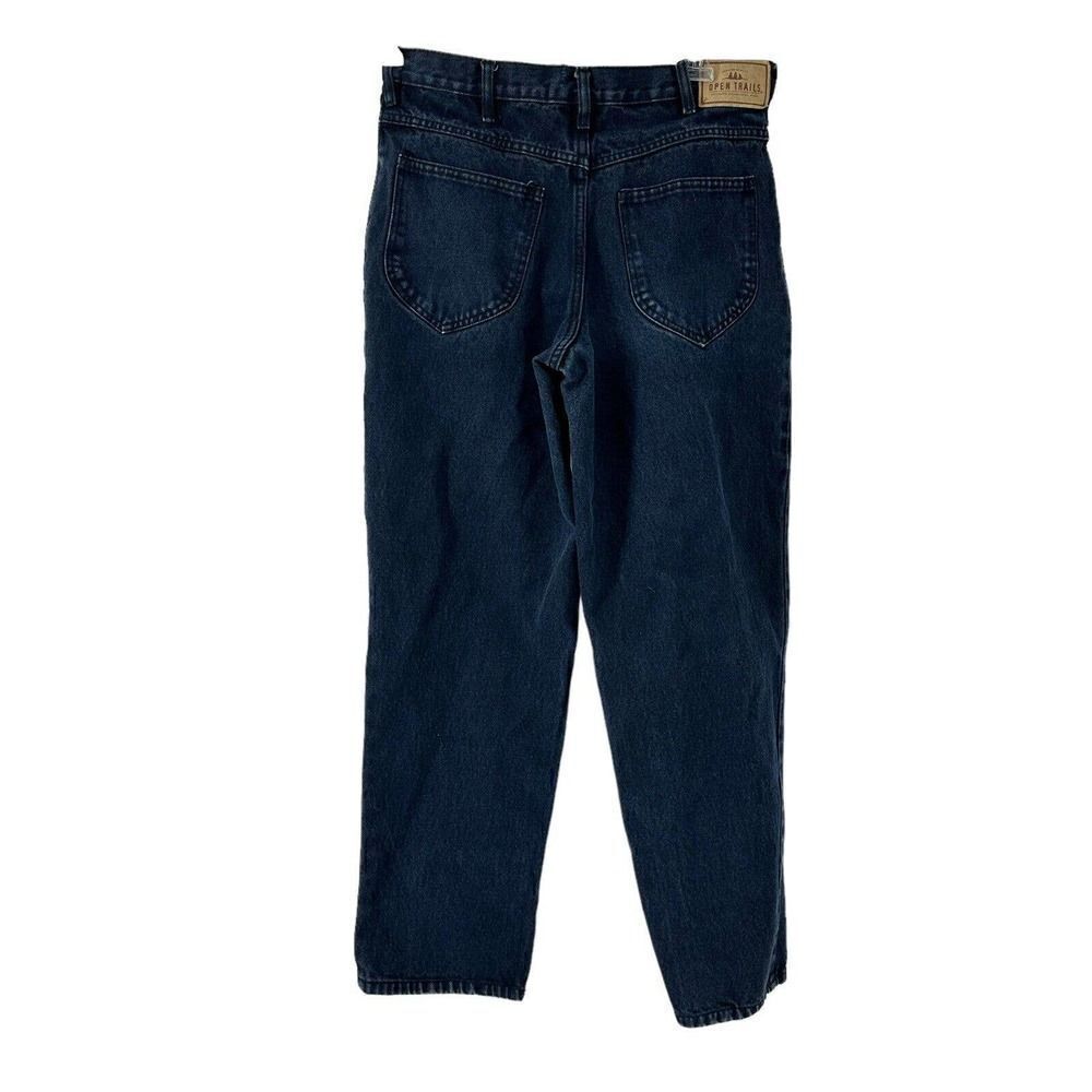 Open Trails Jeans Mens Size 33x30 Dark Wash Straight Leg 100% Cotton Blue Denim